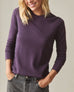 Women's Premium Slub Crew Long Sleeve Tee - Grapeseed